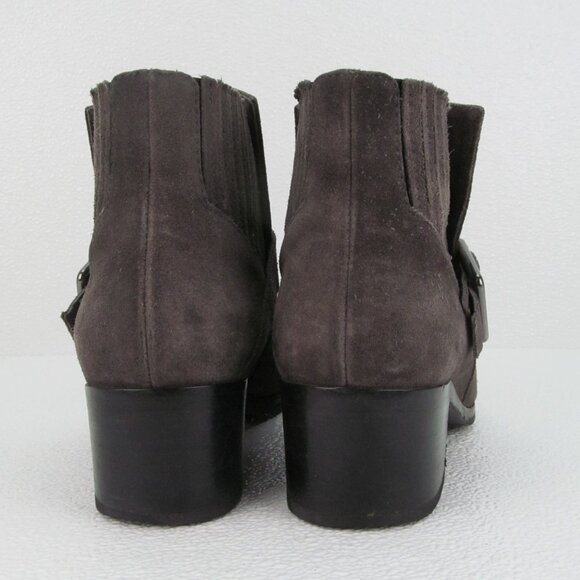 Aquatalia Foster Dark Gray Suede Ankle Booties 8.5 - Picture 9 of 11